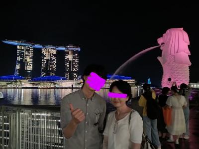 2024年シンガポール家族旅行　②ジュエル、ホテルでのトラブル、夜のマーライオン観光