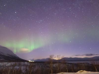 2024年4月・北極圏突入オーロラを見る旅（５：アビスコ2日目・オーロラ出現！）