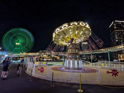 2024年10月祝日、横浜みなとみらいの夜景を鑑賞。