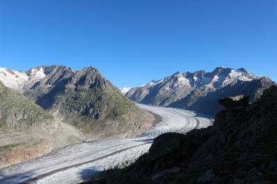 スイス:ベットマーアルプとツェルマット(2) ベットマーアルプでアレッチ氷河を満喫