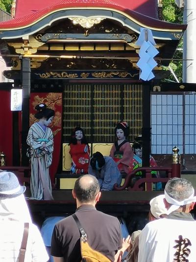 滋賀米原：湯谷神社の曳山祭子ども歌舞伎「恋飛脚大和往来 封印切」と鮒ずし・とび太くん