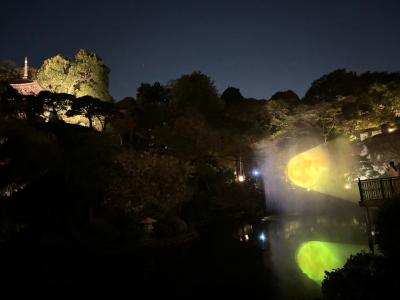 椿山荘 スーパームーンに感激