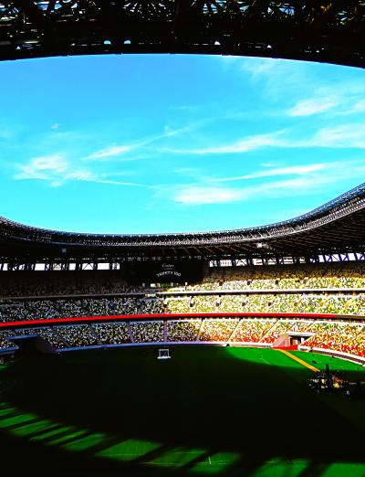 霞ヶ丘-4　国立競技場d 《4階～フィールド　展望エリア》 ☆高さ47ｍ・地上5階/地下2階　