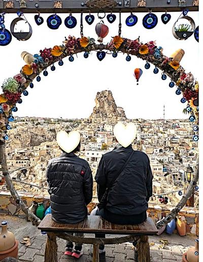 SQ乗継＋TKでトルコ ③カッパドキア日本語現地ツアーは、カフェ