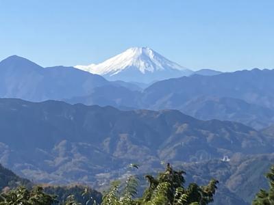 2024/11下旬　高尾山へ　頂上から富士山きれいに見えました