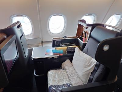 QF1(SYD-SIN-LHR)ビジネスクラス機内食