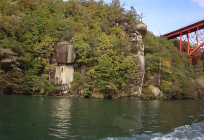 南信州・東美濃の旅・・極楽行き切符で明知鉄道に乗車、恵那峡クルーズで奇岩怪岩を訪ねます。