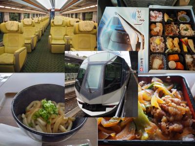 近鉄特急「しまかぜ」プレミアムシート（大阪難波ー賢島）☆しまかぜ弁当・伊勢うどん・松阪牛重