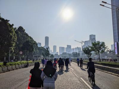 ジャカルタの中心街をじゃらんじゃらん！