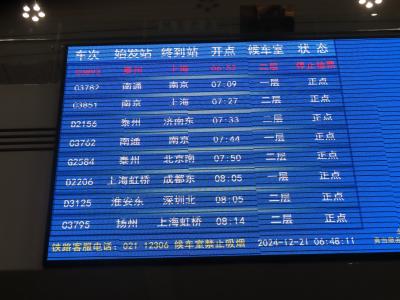 2024中国出張記（14）泰州市から上海市へ