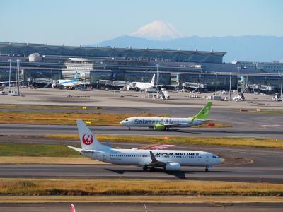 羽田空港で、台湾旅行の前後に飛行機撮影