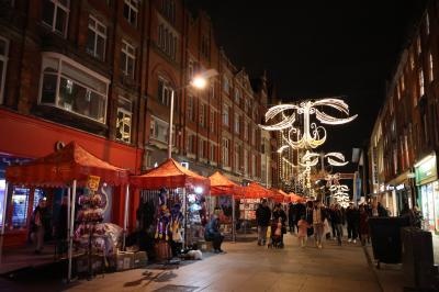 アイルランド「行った所・見た所」ダブリンのシティホテルに宿泊して夜の市街地散策
