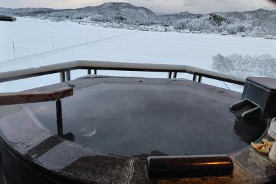 雪景色 月岡温泉 別邸越の里