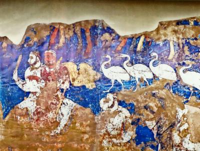 Uzbekistan 唐辛子爺とモスクワへ ⑬アフラシャブ博物館 ソグド人のフレスコ画