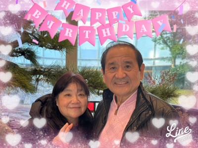 ２０２５年　「２人合わせて１４１歳　今日はHilton・成田でお誕生日食事会」まずは　お母さん編