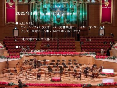 我が家の新年の定番行事：2025年 (ニューイヤー・コンサートから七福神巡りへ)♪