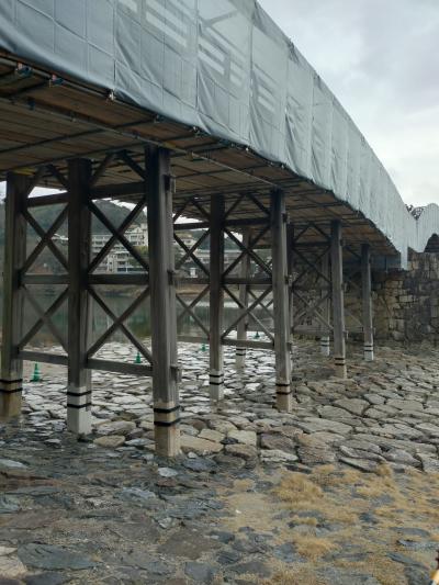 2025.2.補修工事中、錦帯橋②広島旅行、ちょっと山口へ