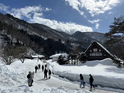 大寒波の谷間の週に金沢へ①初日・2日目前半　上海から金沢そして白川郷バスツアー