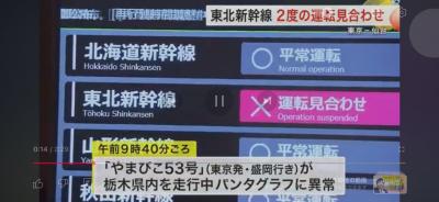キュンパス　遅れに遅れた東北新幹線　2025年2月　名古屋から仙台