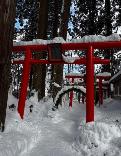 3羽のうさぎが見つかるかな　雪景色の熊野大社　２つの樹氷　雪上車とロープウエイ３