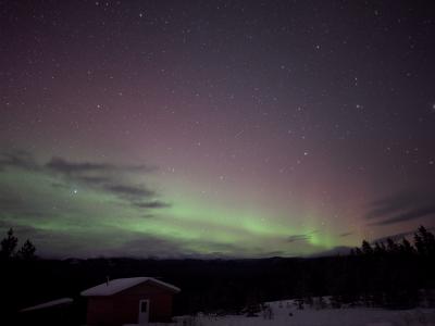 2025年2月カナダ・オーロラツアー②2/20(成田からホワイトホースへ。オーロラ観賞1日目)