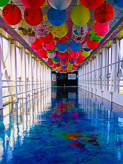 沼津‐4　沼津港航路大型水門「びゅうお」展望施設‐高さ30m　☆眺望良し＊観客少なし
