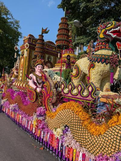 2025年 乾季のチェンマイ・・街歩きとゴルフ・・滞在中雨に会わずに!!(Ⅱ)花祭り・・