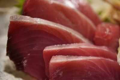 20250401-2 築地 燗酒の気分になりまして、長生庵。しらすおろしに初カツオに…もりも一枚やね。