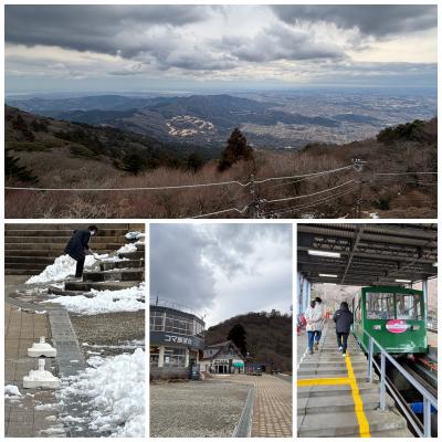 7日間で茨城をクルっと巡ってきました。⑪ケーブルカーで筑波山に上がってみたら、山頂には雪が残ってました。