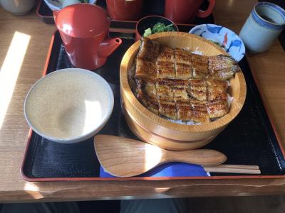 食べログで調べると船橋のうなぎのお店でナンバーワンの「はんなり亭」でひつまぶしを味わい、ジョギングロードでちょいとお花見