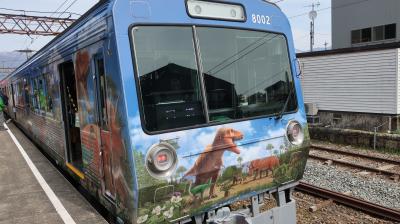 2024年　4月　福井県　勝山市　恐竜列車(えちぜん鉄道)、恐竜博物館