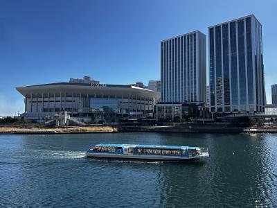 横浜『ヒルトン横浜』宿泊記②眺望のよい「ツインリバービュールーム」に無料アップグレード♪ヒルトン横浜オリジナルベア（ホワイト、ネイビー）夜景