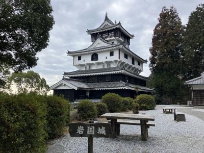 2025冬 山陽07：岩国へ、錦帯橋は保全工事中、山を登って日本百名城の岩国城へ