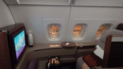 QR835(BKK-DOH)ファーストクラス機内食