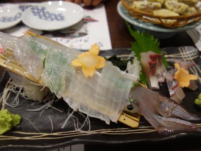 長崎グルメ(4) むつ五郎の烏賊活き造り。