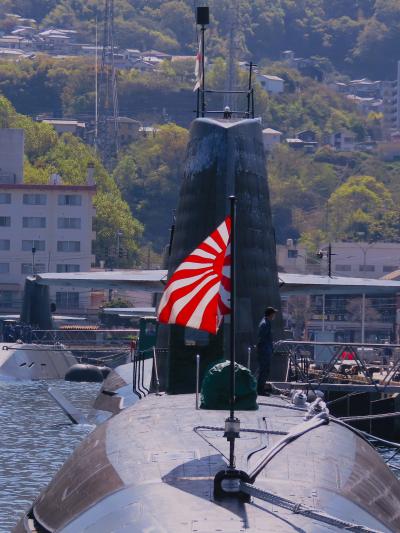 呉 陽春-2   呉湾艦船めぐりb  潜水艦「雷鯨」潜水艦救難艦「ちはや」確認　☆35分クルーズ爽快