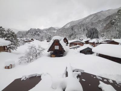 雪の金沢、白川郷、高岡、加賀2泊3日(2日目は白川郷と高岡)