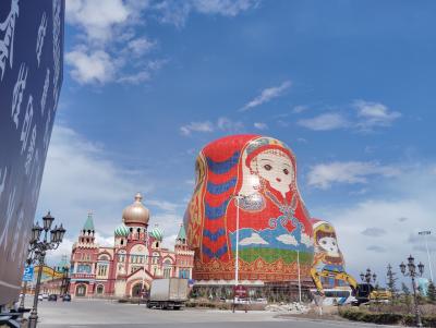 哈尔滨2日目　满洲里站からロシアとの国境の国門景区へ