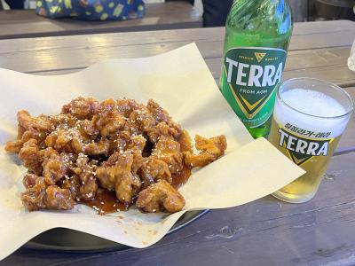 初夏の韓国１人旅No.２＜仁川２＞「雲西駅」周辺を楽しもう　おいしいビールとチキン　「GL Cityホテル　仁川エアポート」宿泊　