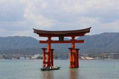 桜咲く安芸の宮島♪前編【新大阪⇒広島駅・宮島フェリー・大鳥居・厳島神社・安芸グランドホテル】