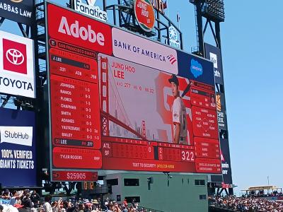 10年振りにサンフランシスコ・ジャイアンツの試合を観戦