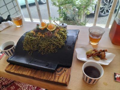 神社仏閣巡って今回は瓦そばいただく