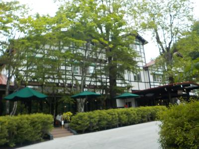 吹割の滝をついでに観光し、碓井峠を通り軽井沢でカフェを楽しみました。