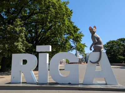 リガ到着1日目　聖ペテロ教会の塔の眺望とラトビア料理
