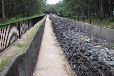 元寇遺跡　今津浜の防塁跡