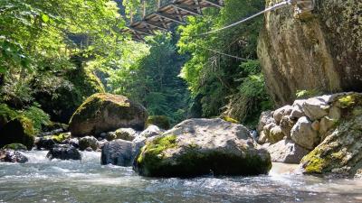 酷暑の山梨　妙法寺のあじさいと大柳川渓谷で涼む