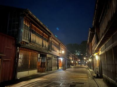 久しぶりの金沢・風情ある夜のひがし茶屋街と海鮮を満喫