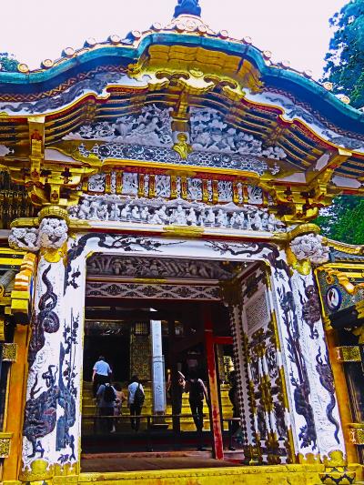 日光-6　東照宮d　唐門　御本社（昇殿参拝）眠猫　☆奥社/拝殿-宝塔　輪王寺薬師堂/鳴龍