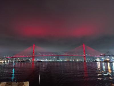 関釜フェリーで釜山へ、帰国日は雨だった。
