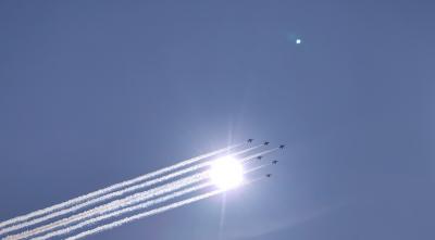 感動をありがとう！青空を駆け抜けるブルーインパルス！2025.7.12～13　＃大阪の空を見上げよう